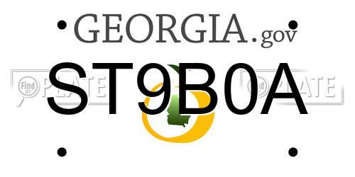 ST9B0A Georgia License Plate