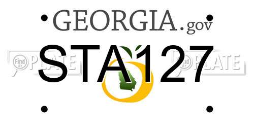 STA127 Georgia License Plate