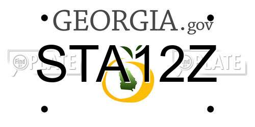STA12Z Georgia License Plate