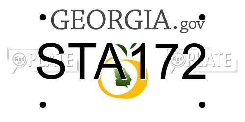 STA172 Georgia License Plate