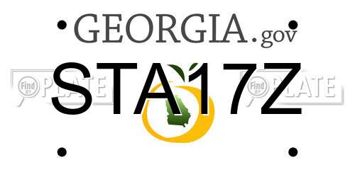 STA17Z Georgia License Plate