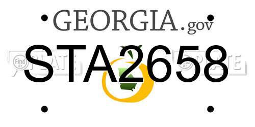 STA2658 Georgia License Plate