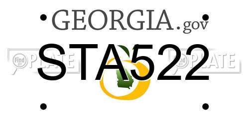 STA522 Georgia License Plate