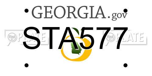 STA577 Georgia License Plate