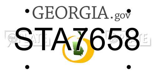 STA7658 Georgia License Plate