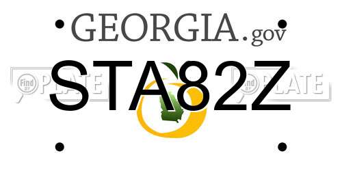 STA82Z Georgia License Plate