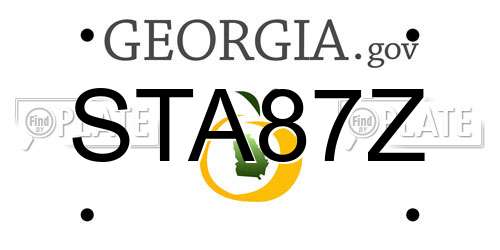 STA87Z Georgia License Plate