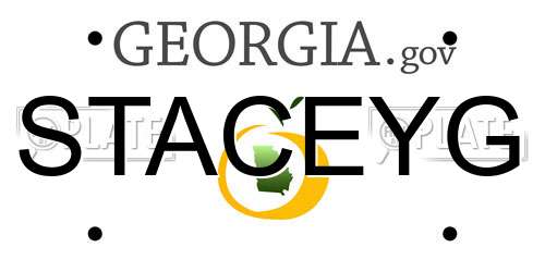 STACEYG Georgia License Plate