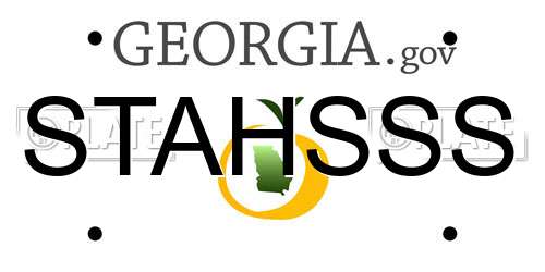 STAHSSS Georgia License Plate