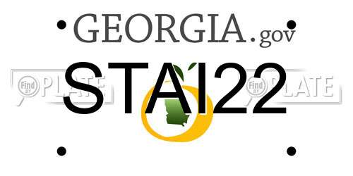 STAI22 Georgia License Plate