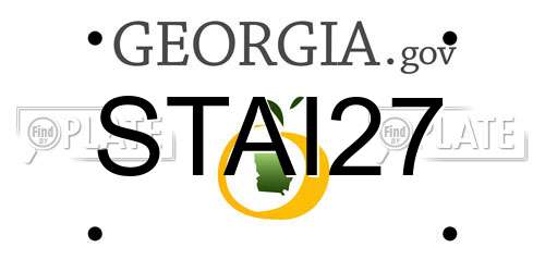 STAI27 Georgia License Plate