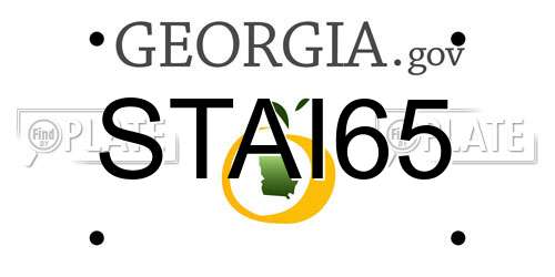 STAI65 Georgia License Plate