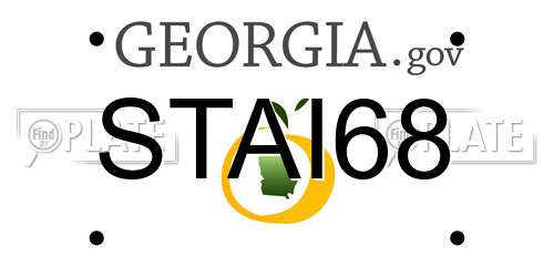 STAI68 Georgia License Plate