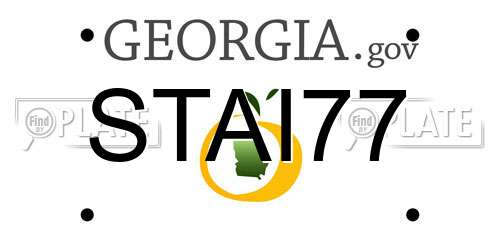 STAI77 Georgia License Plate