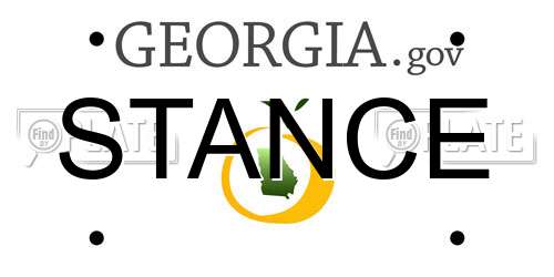 STANCE Georgia License Plate