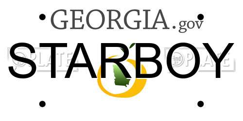 STARBOY Georgia License Plate