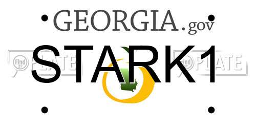 STARK1 Georgia License Plate