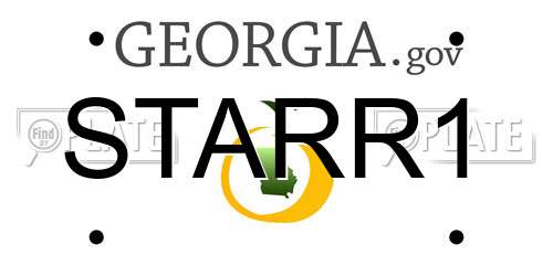 STARR1 Georgia License Plate