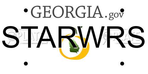 STARWRS Georgia License Plate