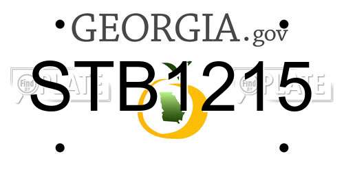 STB1215 Georgia License Plate