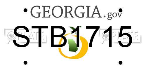 STB1715 Georgia License Plate