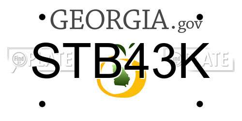 STB43K Georgia License Plate