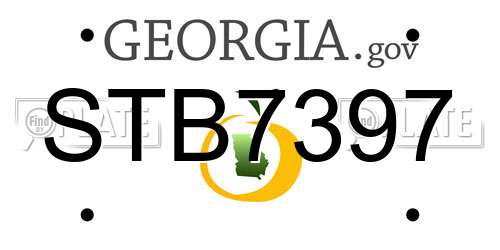 STB7397 Georgia License Plate