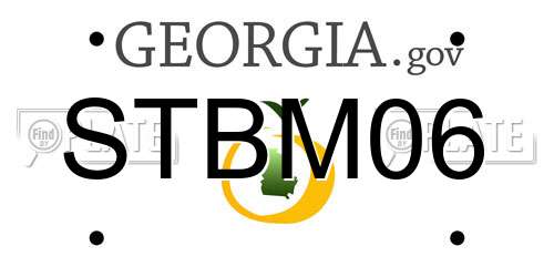 STBM06 Georgia License Plate