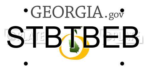 STBTBEB Georgia License Plate