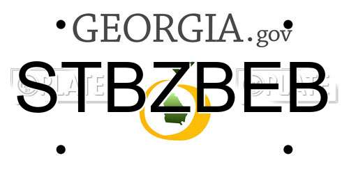 STBZBEB Georgia License Plate