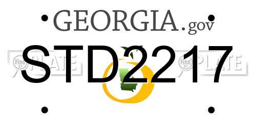 STD2217 Georgia License Plate