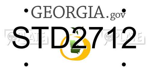 STD2712 Georgia License Plate