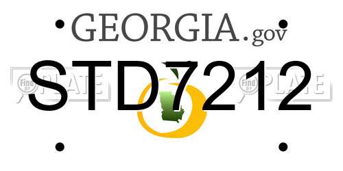 STD7212 Georgia License Plate