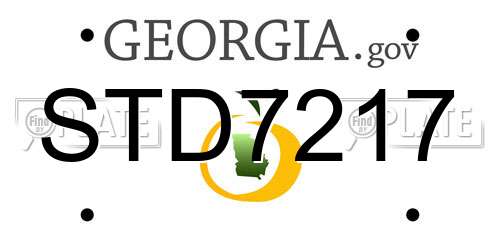 STD7217 Georgia License Plate