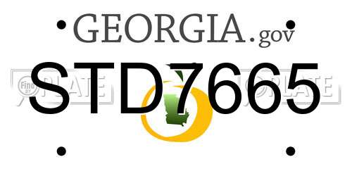 STD7665 Georgia License Plate