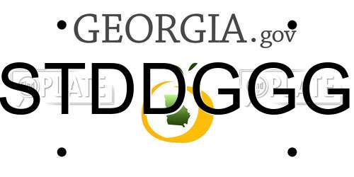 STDDGGG Georgia License Plate
