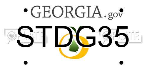 STDG35 Georgia License Plate