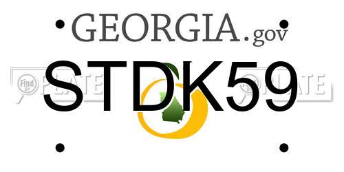 STDK59 Georgia License Plate