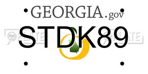 STDK89 Georgia License Plate