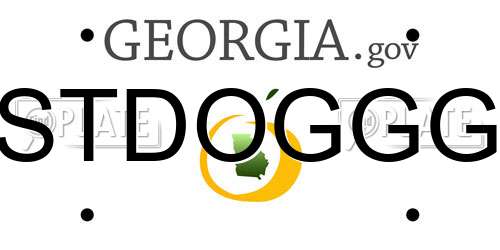 STDOGGG Georgia License Plate