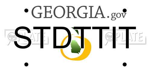 STDTTIT Georgia License Plate