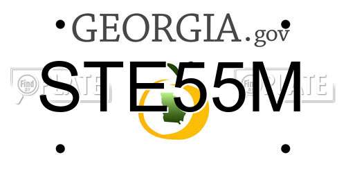 STE55M Georgia License Plate