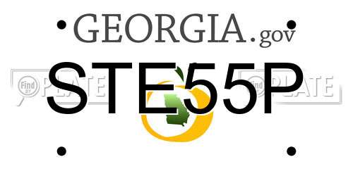 STE55P Georgia License Plate