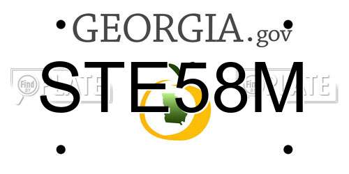 STE58M Georgia License Plate