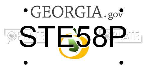 STE58P Georgia License Plate