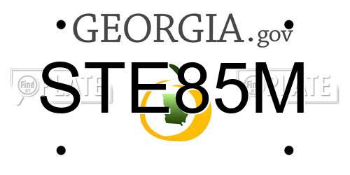STE85M Georgia License Plate