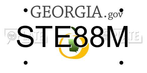 STE88M Georgia License Plate