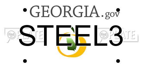 STEEL3 Georgia License Plate