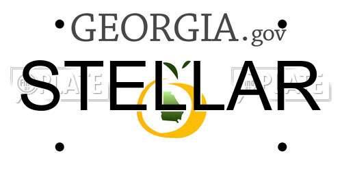 STELLAR Georgia License Plate