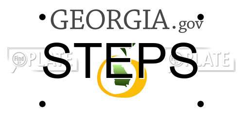 STEPS Georgia License Plate